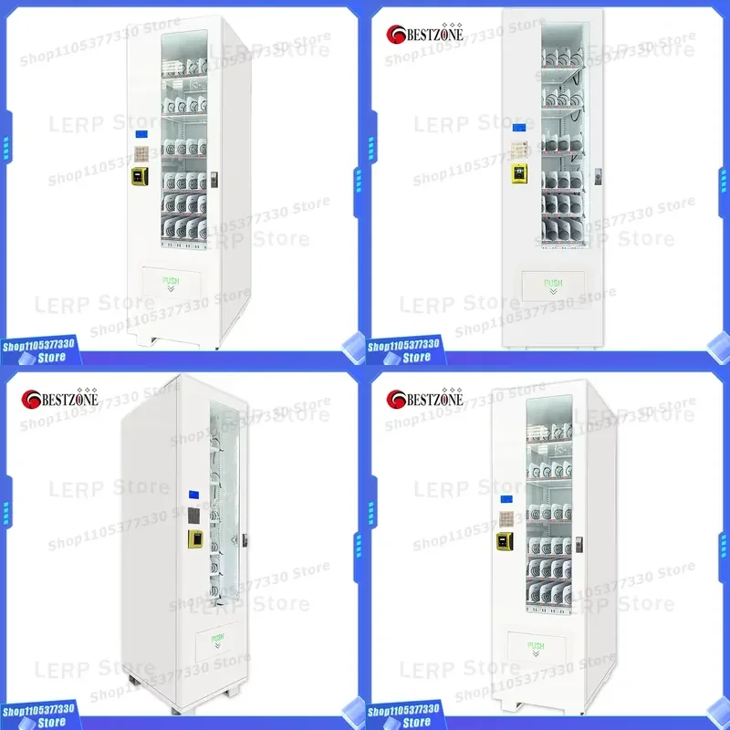 Smart Automatic Vending Machine Coin Operated Self Service Unattended Food Beverage Dispenser Intelligent Combo Unit for Sale