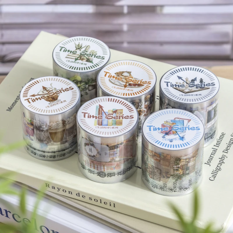 40mm * 2m 일일 계획 스크랩북 용 PET 프리 컷 테이프 Office 편지지 저널 전화 케이스 노트북 장식 선물 용품