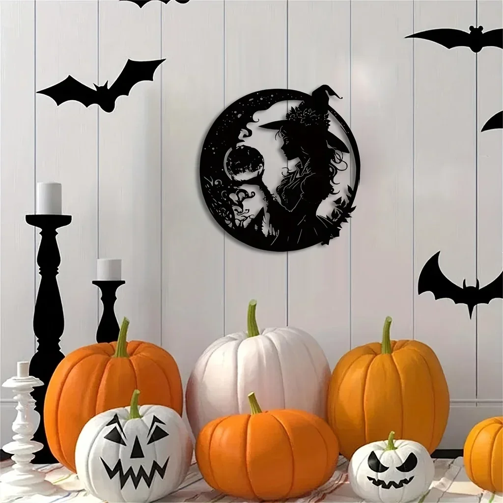 

CIFBUY Decoration Beautiful Metal Witch Wall Art Decor Add A Terrible Touch To Your Home Decor Metal Wall Hanging Decoration Ir