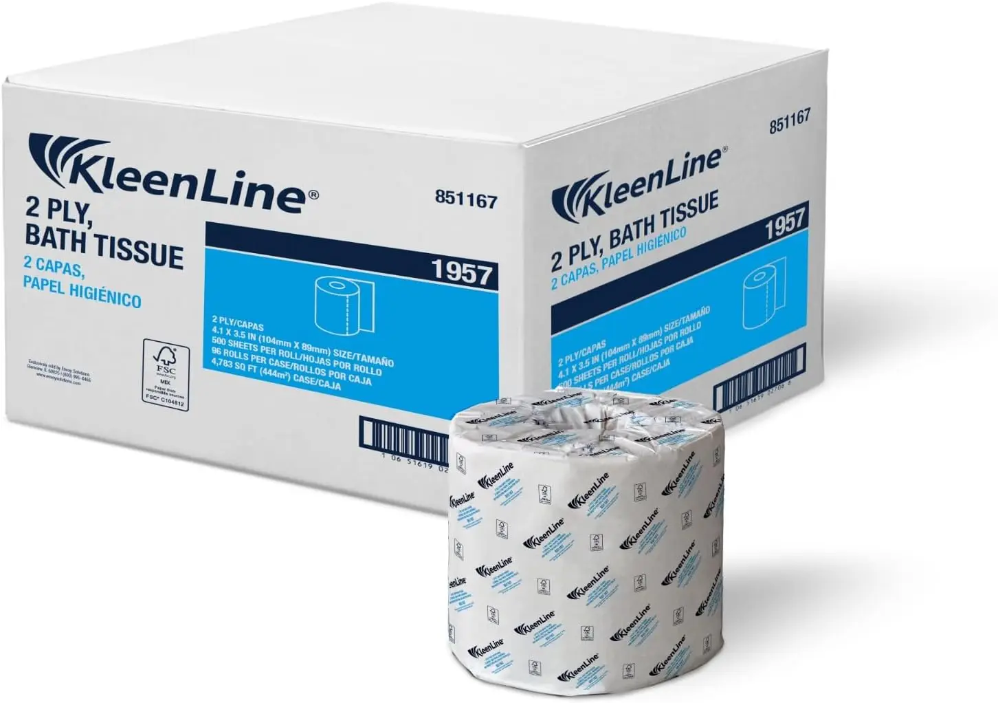 

2-Ply Bath Tissue, White | 96 Rolls/Case