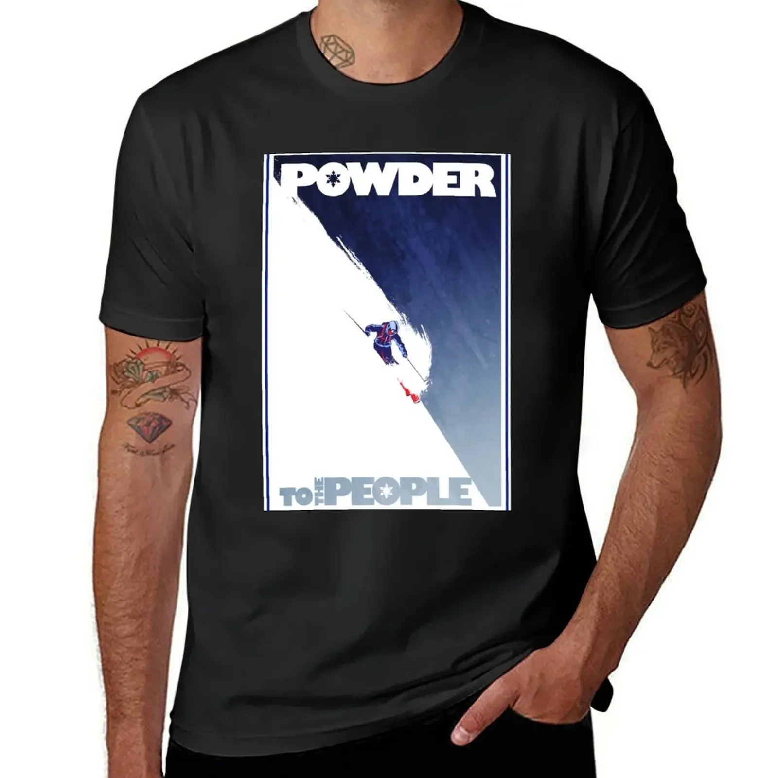 Powder to the People T-Shirt summer clothes customs design your own vintage cute tops men clothing