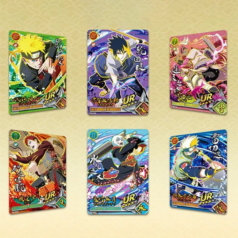 5/25/180 Pcs Anime Naruto Cards Shippūden Ninja Kakashi TCG SSR Rare Trading Collection Card Battle Carte for Children Gift Toys