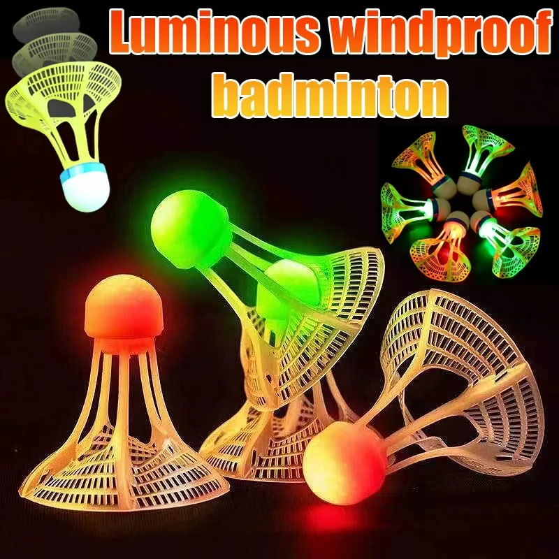 

Светящийся в темноте LED-шарик для бадминтона: ветрозащитный, прочный светящийся мяч для ночных тренировок и игр на открытом воздухе, подарок для ребенка