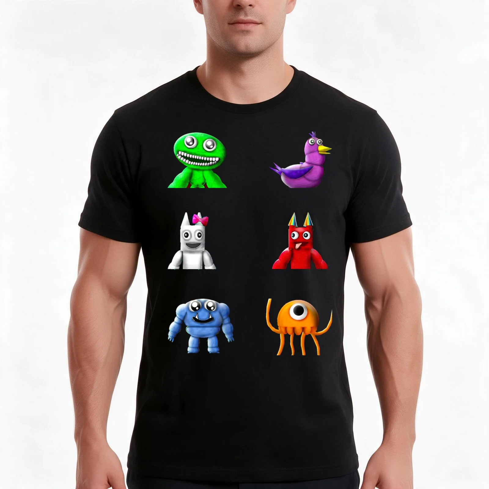 garten of banban garten banban banbanpack banban Active T-Shirt, Summer Casual Cotton Tee, Oversized Streetwear Tops