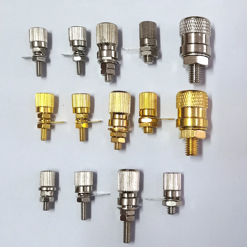 M4 M5 M6 M8 Bündelklemmen 8/6/5/4mm Bananenbuchsen-Anschluss Kupfer Nickel Vergoldet Hochstrom-Steckverbinder für Verstärker Lautsprecher – Detail 3