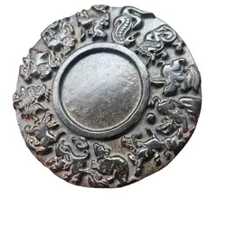 Collezione cinese degli ornamenti di Inkstone dello zodiaco cinese scolpita giada cinese della cultura di Hongshan