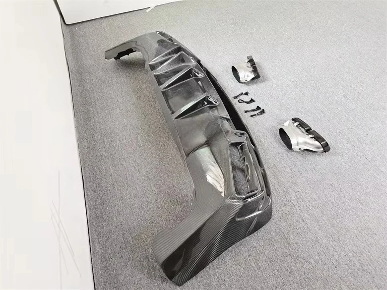LD Style Carbon Fiber Rear Diffuser Exhaust Tipe For GLE Coupe BodyKit 5