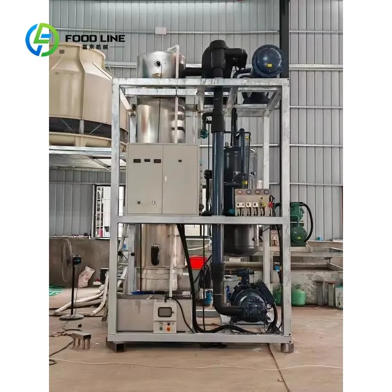 Customized Energy-saving Industrial Tube Ice Machine 1-5 Tons/Day Automatic Ice Maker for Fishery, Seafood & Food Processing