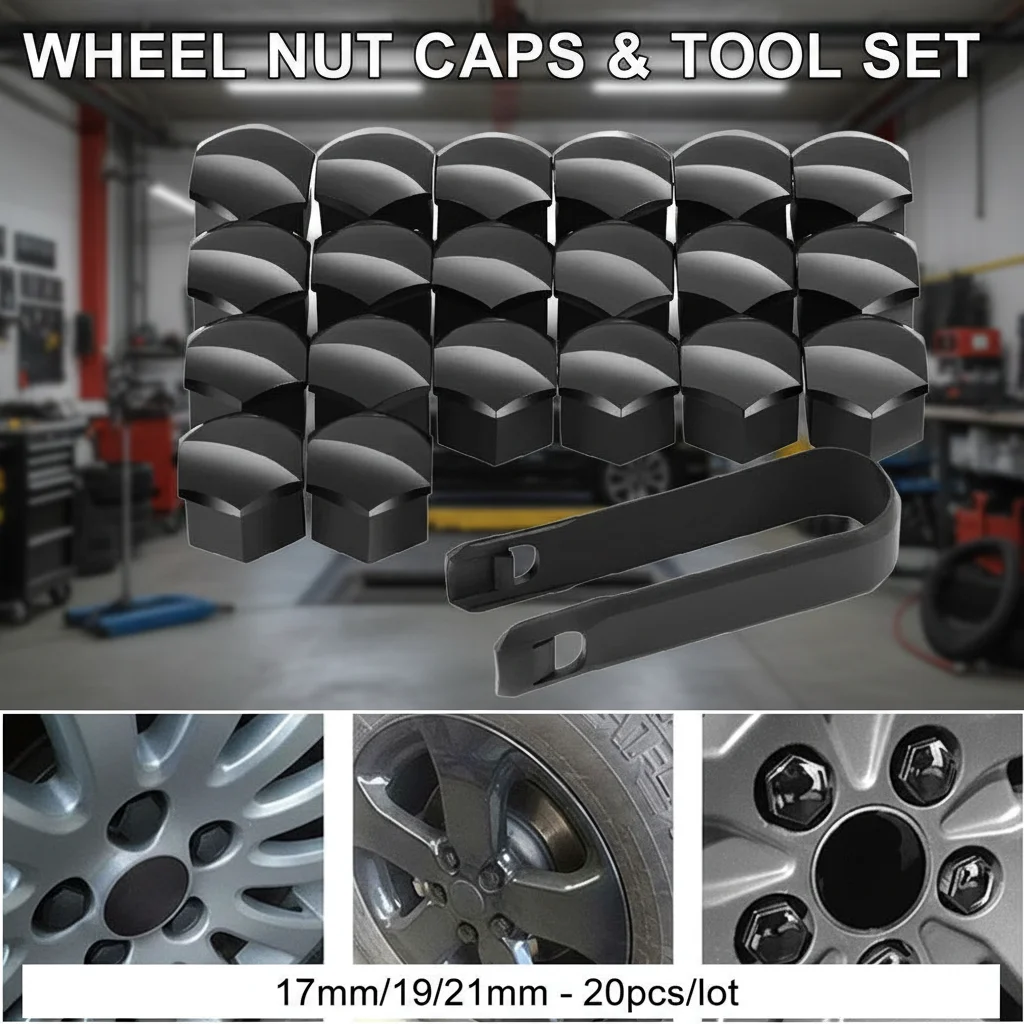 General Motors Tire Screw Cap Wheel Hub Decorative Plastic Shell Nut Protective Cover 17mm 19mm 21mm - GM Parts