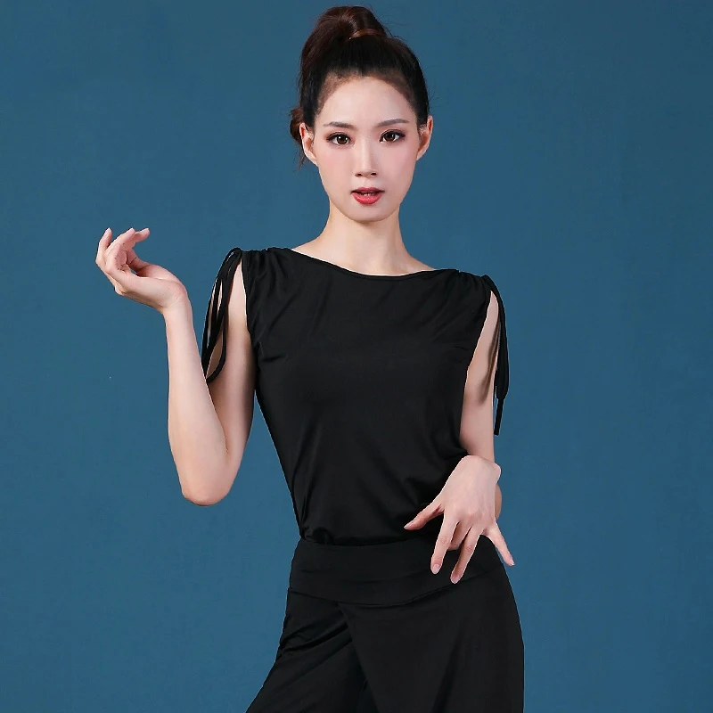 Latin Dance Costume Women\'s Short Sleeve Dance Costume Sexy Top for Dancing Dancewear Women Tops Suit Modern Line New Clothing