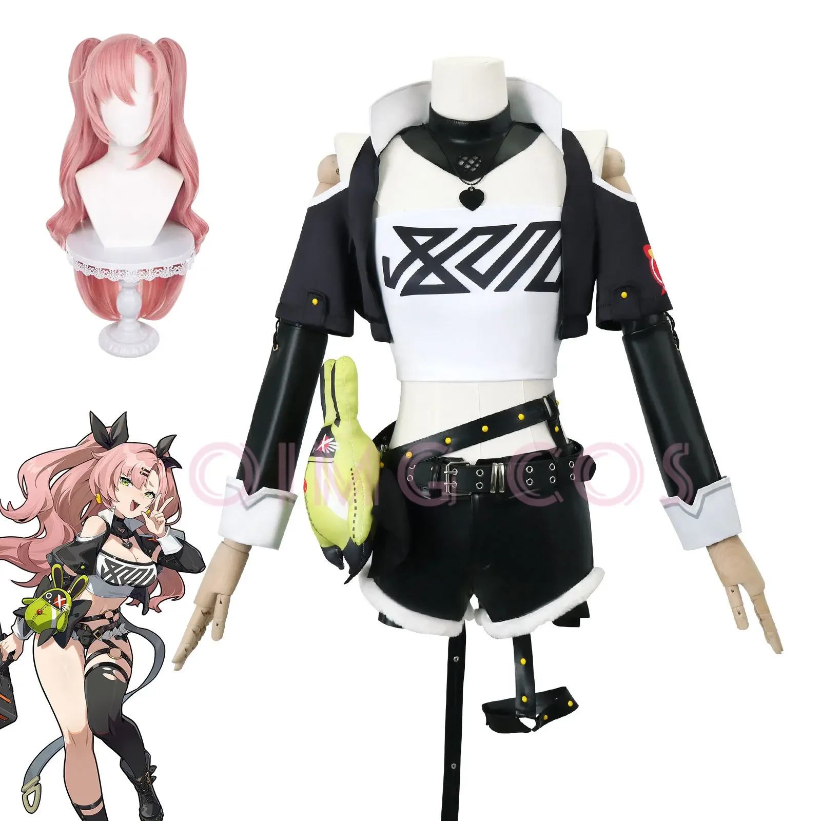 

Nicole Demara Zenless Zone Zero Cosplay Costume Uniform Wig Anime Halloween Masquerade Party Costumes Women Game