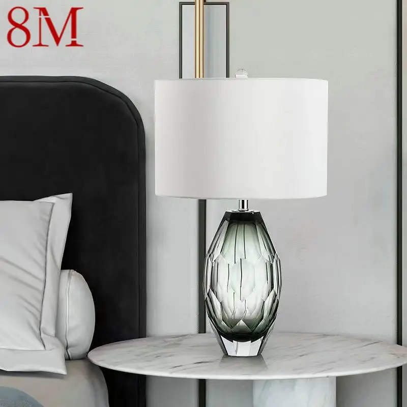 

8M Nordic Modern Glaze Table Lamp Fashionable Art Iiving Room Bedroom Hotel LED Personality Originality Desk Light