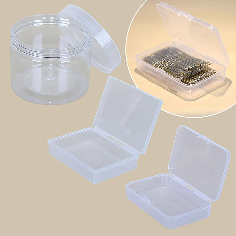 PP Storage Box Mini Transparent Plastic Case Container Square Rectangle Packaging Box For Jewellry Beads Small Items