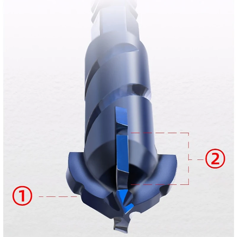 ชุดดอกสว่านคาร์ไบด์มืออาชีพแบบมีฟันเลื่อยสี่คม สำหรับเจาะกระเบื้อง คอนกรีต ผนัง ชุดเครื่องมือเจาะ 3-14 มม.