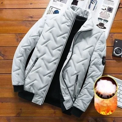 

Мужская легкая стеганая куртка, короткая осенне-зимняя куртка в корейском стиле для мужчин, уличная мужская ветрозащитная мужская одежда больших размеров