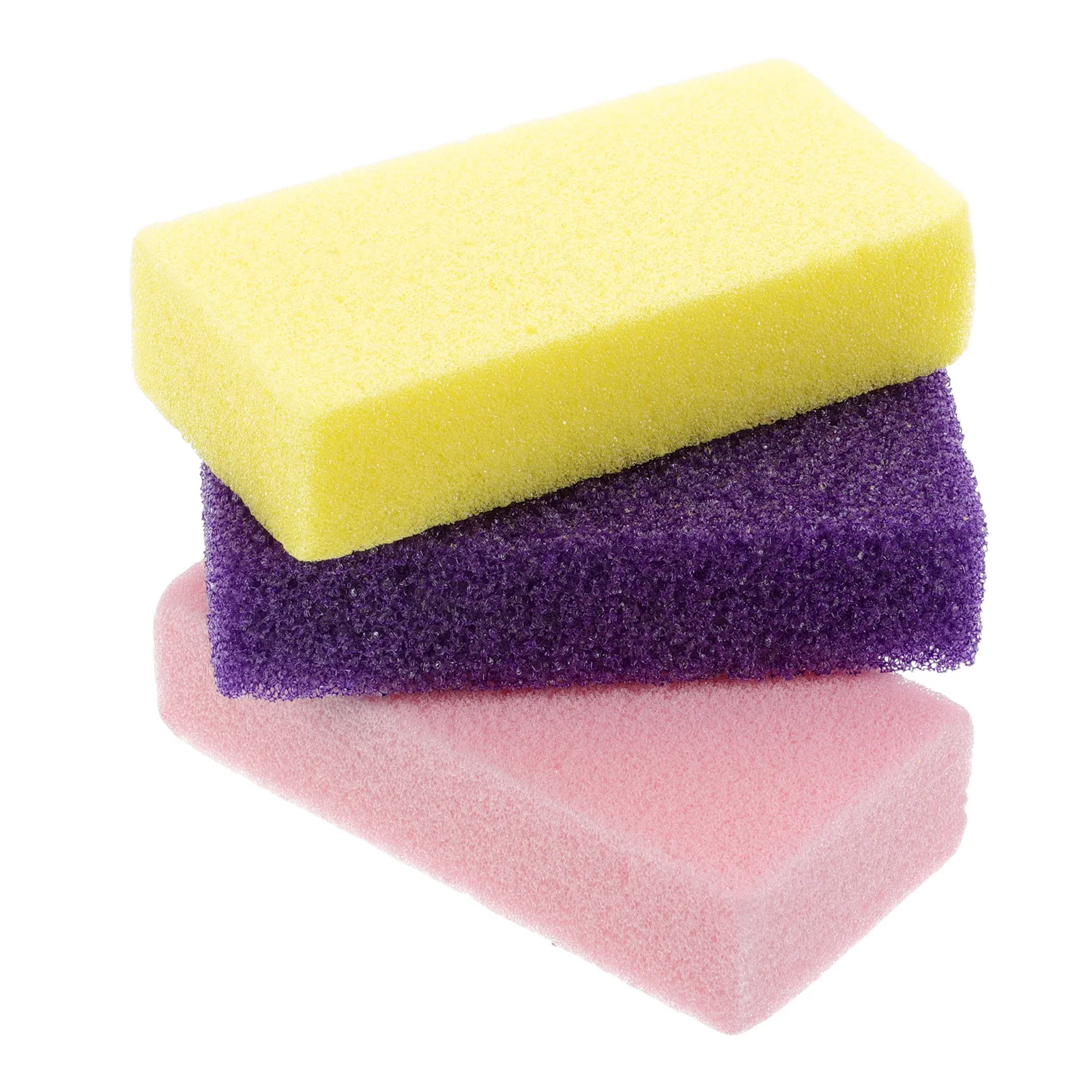 3Pcs Double Sided Foot Care Scrubber PU Foam Callus Remover Dead Skin Smoother Heel Exfoliator Pedicure Tool for Home Travel
