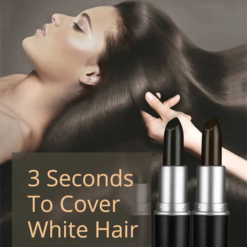 Black Brown One-Time Hair Dye Instant Gray Root Coverage Hair Color Modify Cream Stick Temporary Cover Up White Hair Colour Dye