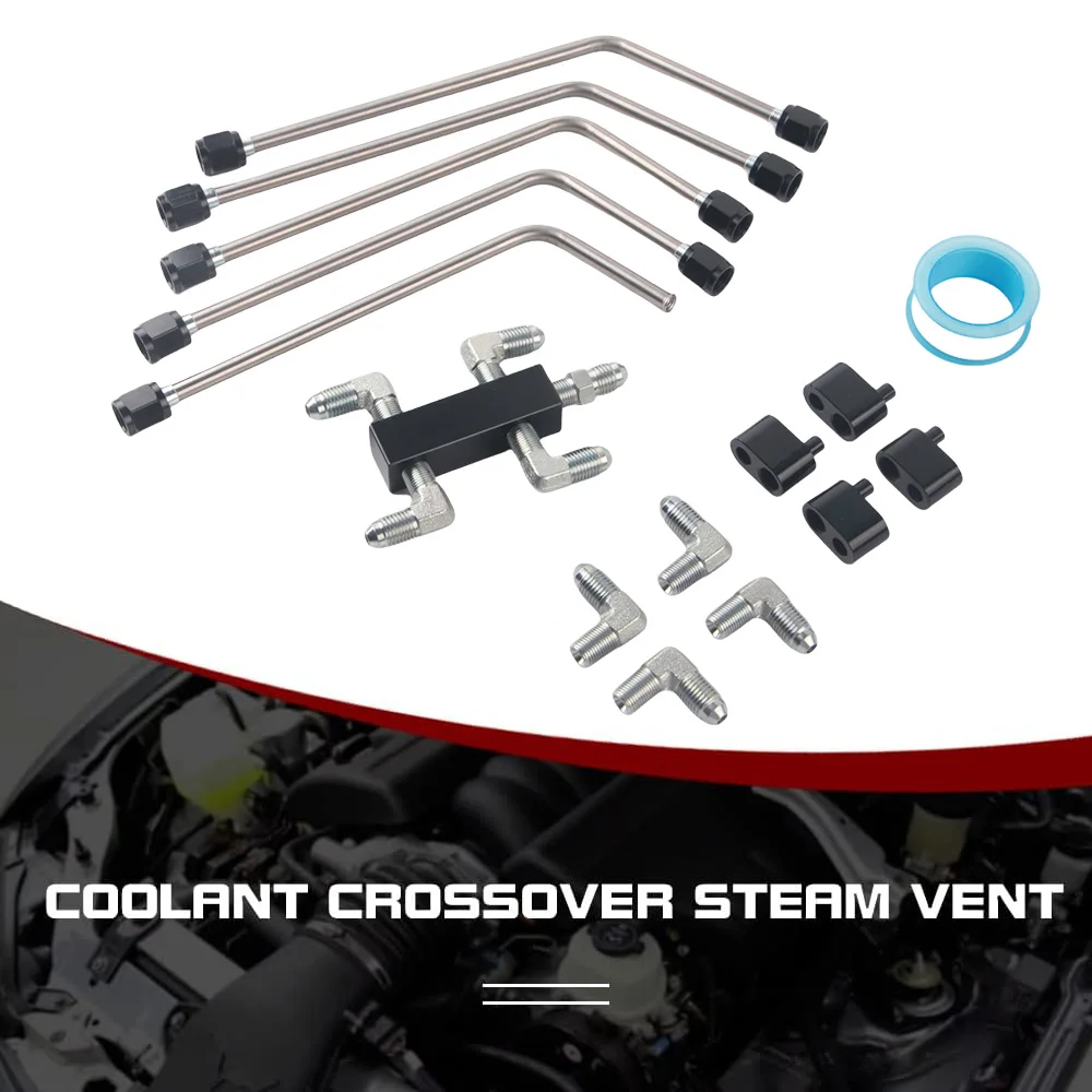 

Engine Steam Line Vent Kit, Holden Commodore LS1/LS2/LS3, 4 Port, Stainless Steel Hardlines, Kit