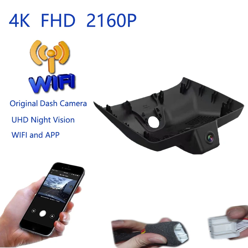 

4K Plug And Play Car Video Recorder Wifi DVR Dash Cam For leap LEAPMOTOR C11 C01 2021 2022 2023 2024 Dash Camera Wide Angle