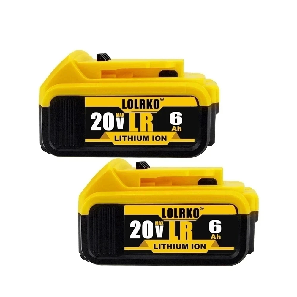 Imagem -05 - Bateria do Li-íon da Substituição para a Ferramenta Elétrica de Dewalt Max Baterias de Lítio 20v 6.0ah Dcb200 Dcb184 Dcb181 6000mah