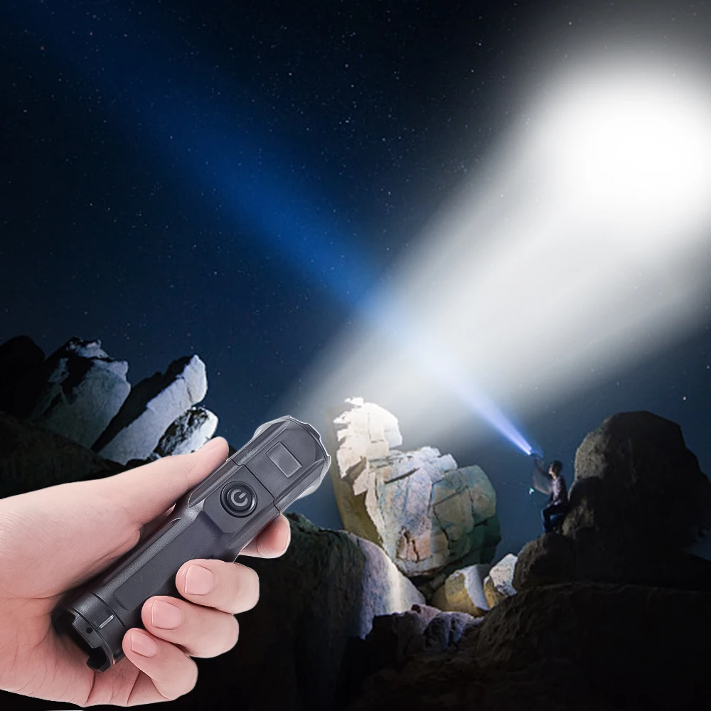 Powerful Mini Led Flashlight Multi-purpose Torch Lantern Built-in Battery Rechargeable Tactical Flashlights Outdoor Camping Lamp