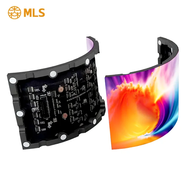 320x160mm Indoor MLS P1.5 P2 P2.5 P3mm Flexible LED Screen Advertising Video Wall