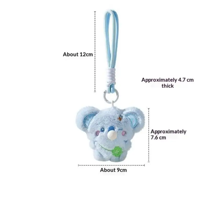 لطيف فقاعة البصق أفخم الحيوان المفاتيح Kawaii الكرتون دمية على شكل حيوان قلادة ظهره اكسسوارات الديكور اللعب الهدايا