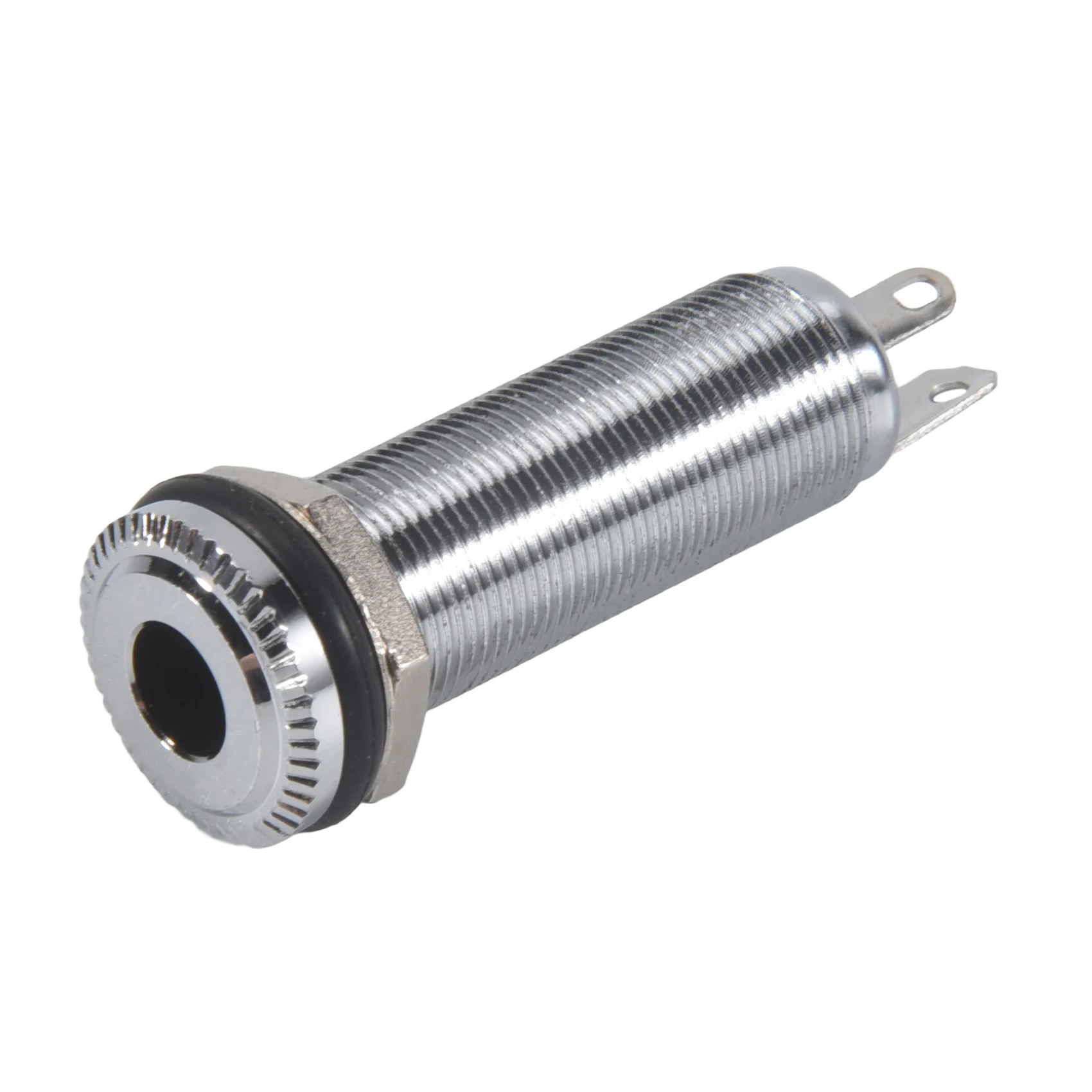 HOTB72A Electric Guitar Jack Chrome Threaded Cylinder Output Input Jack Plug Sockets 1/4 Inch For Electric Guitar