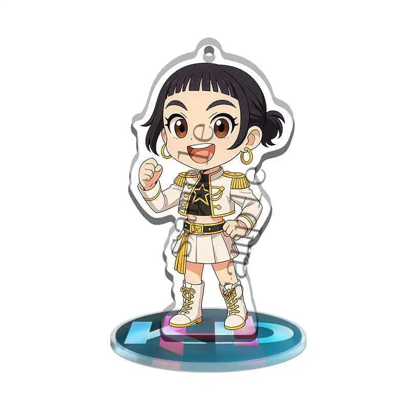 Kpop Demon Hunters periféricos de animé americano versión Q soportes acrílicos adornos de escritorio coleccionables juguete creativo de regalo de cumpleaños