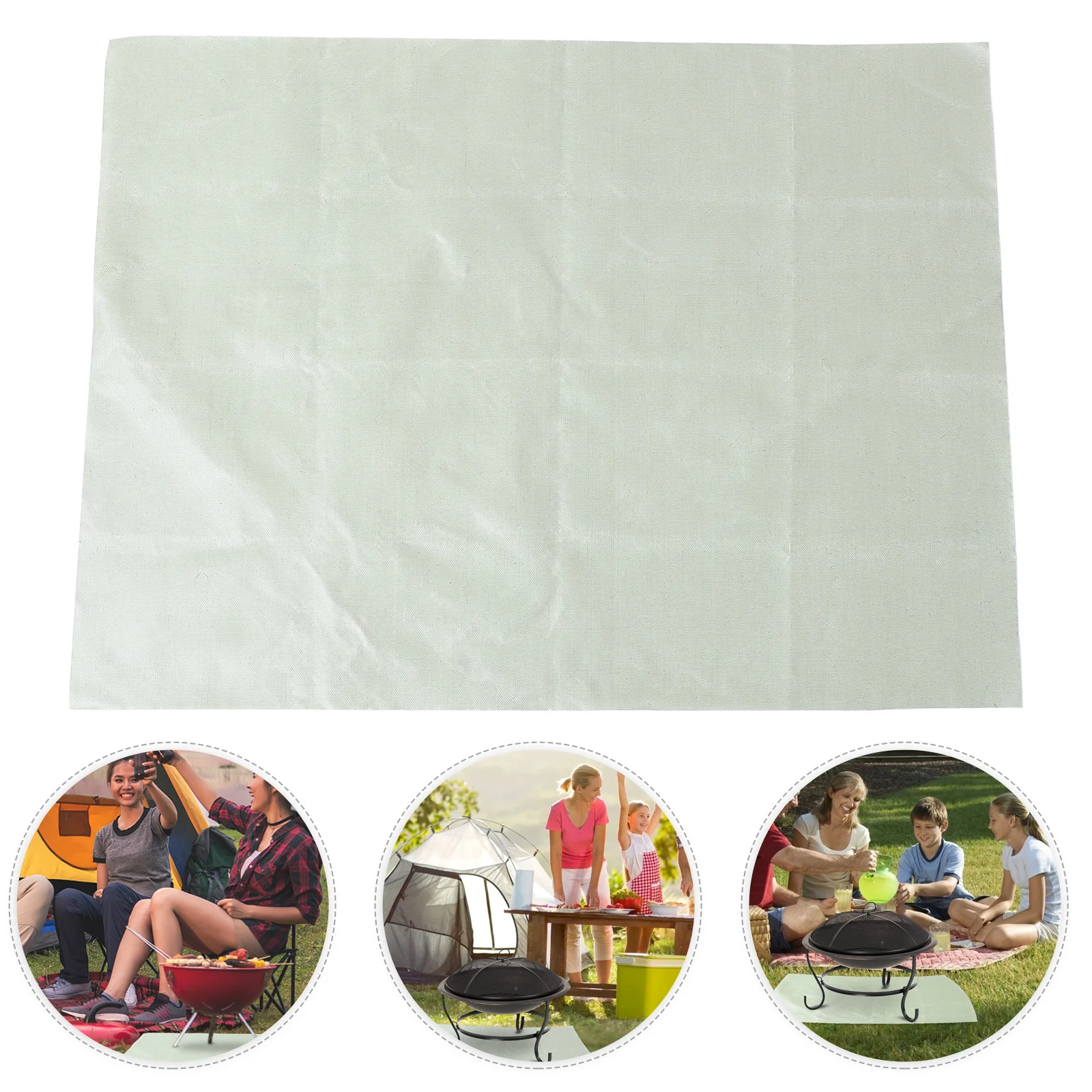 1Pcs Fireproof Mat Heat Insulation Glass Fiber Portable for Barbecue Outdoor Picnic Safety Protection Multipurpose Place Mat