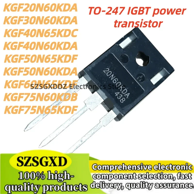 10pcs New KGF50N60KDA KGF50N65KDF KGF60N65KDF KGF20N60KDA KGF40N60KDA KGF40N65KDC KGF75N65KDF KGF30N60KDA KGF75N60KDB TO-247
