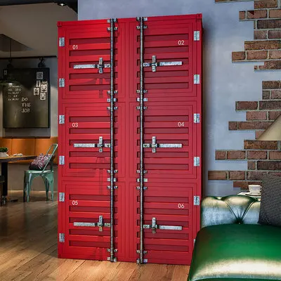 

Wrought iron retro old industrial style locker gym locker shoe cabinet clothing and hat storage