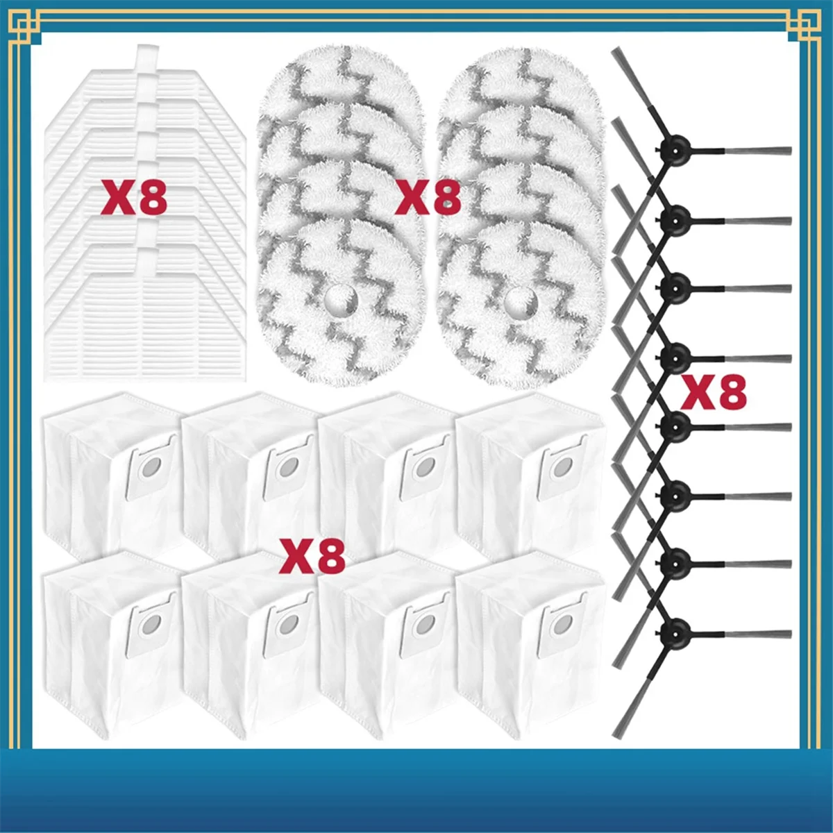 

L32A_для Roidmi EVA SDJ06RM робот-пылесос, запасные части, аксессуары, боковая щетка, фильтр, швабра, тканевый мешок для пыли_A67M