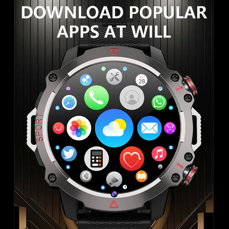 1.5 بوصة Play Store ساعة ذكية 4G صافي بطاقة SIM كاميرا مكالمة فيديو GPS واي فاي أندرويد بلوتوث ساعة ذكية دعم تحميل التطبيق