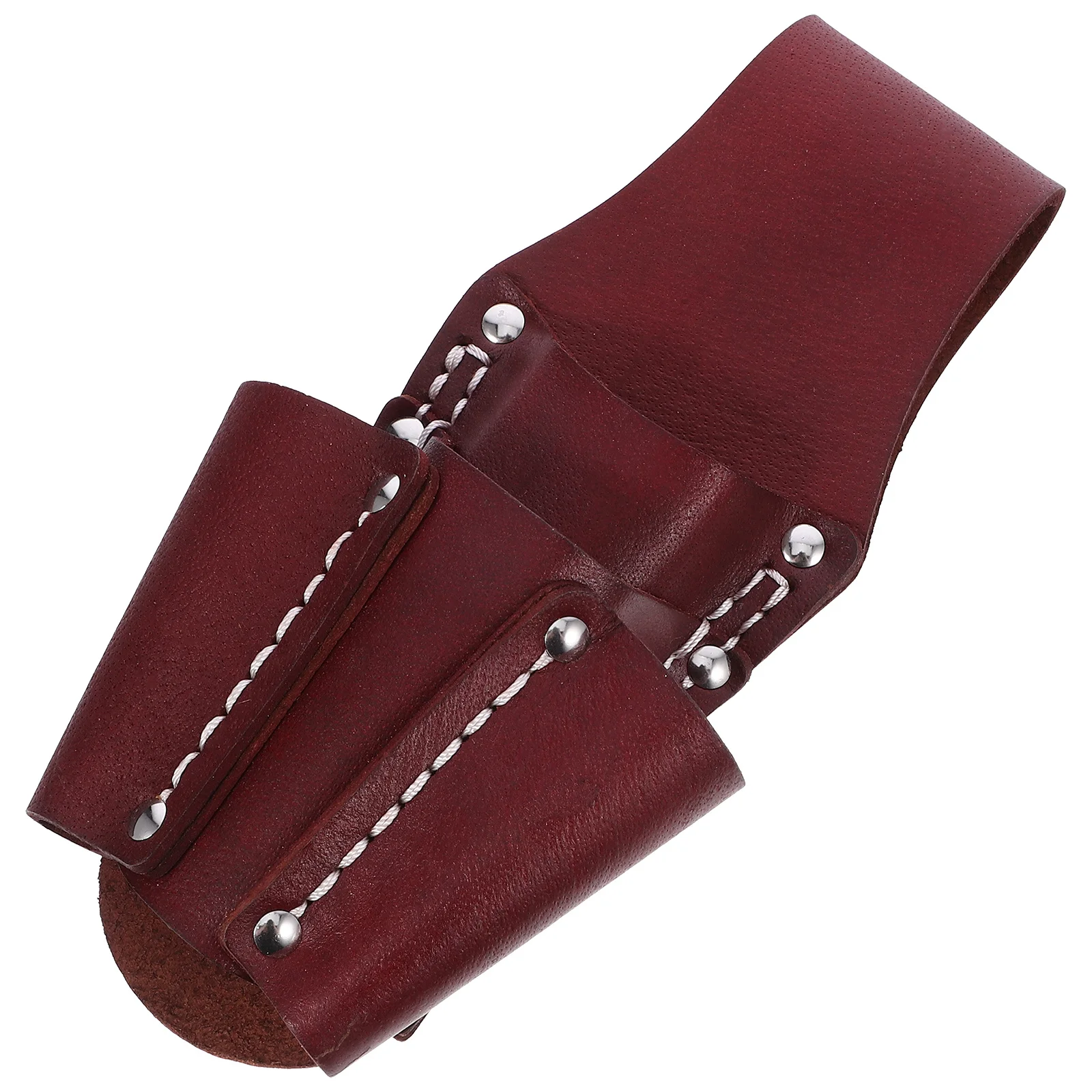 Cowhide Tool Holder Multi Pocket Wear Resistant Bag for Repair Garden Construction Work Small Tool Storage Waist Pouch