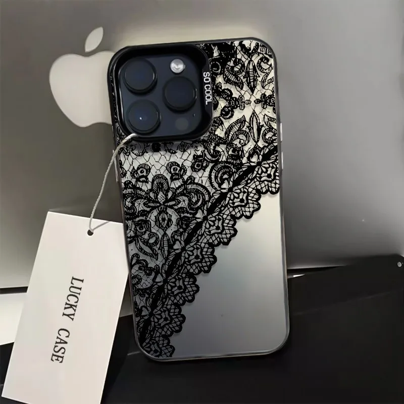 Creative Energetic Light Luxury Lace Trim Phone Case For iPhone 17 16 15 Pro Max 14 13 12 11 XS X XR 7 8 Plus 16E 17 Air Cover - Image 5