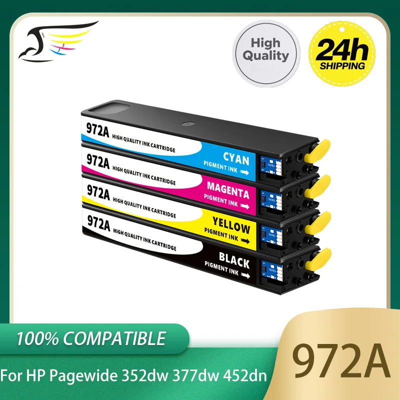 

BFHH 972 972A 972XL Compatible Ink Cartridge For HP Pagewide 352dw 377dw 452dn 477dn 552dw 577dw Managed P55250dw Printers Inks