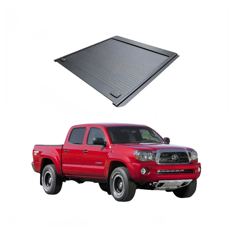 For Toyotas Tacoma  Tremor hard retractable truck compartment cover with locking tonneau 