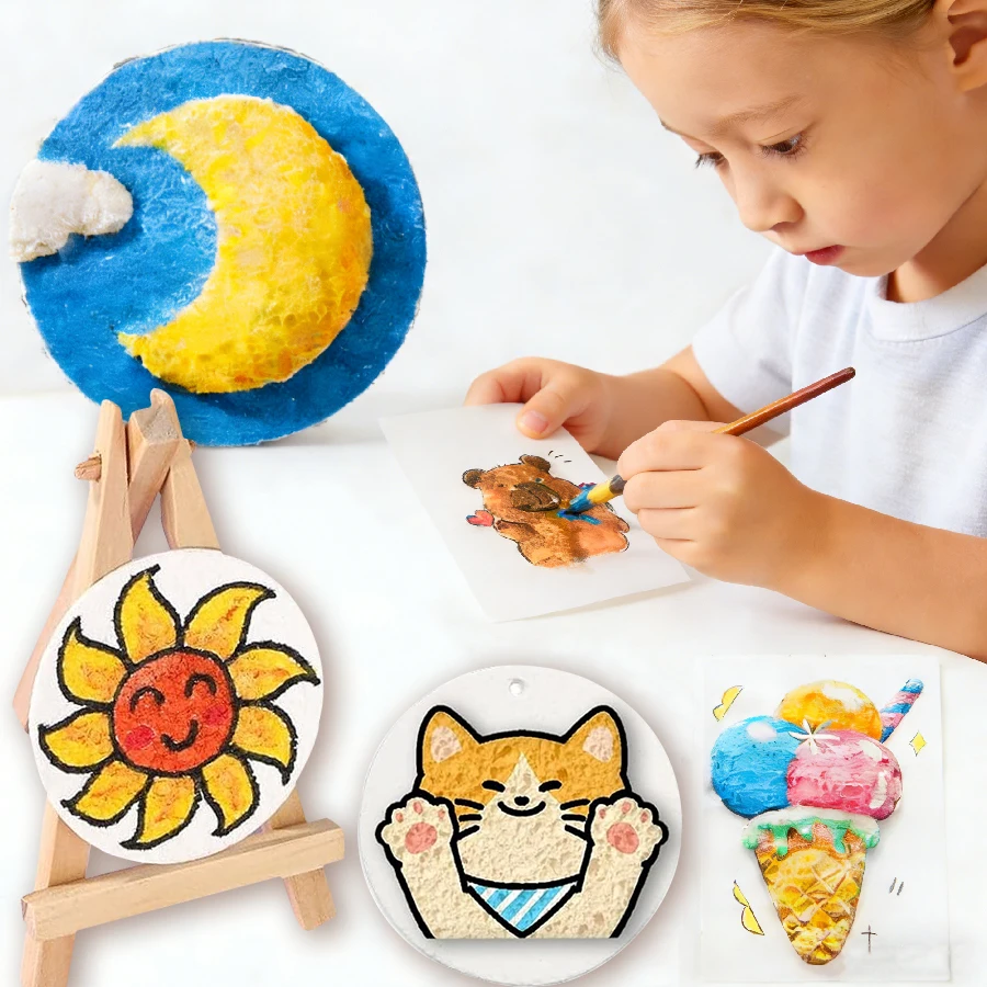 

10/100 шт. 3D рисунок волшебный холст губка дети DIY дети бумага для рисования 3D художественная бумага для рисования для детей DIY живопись