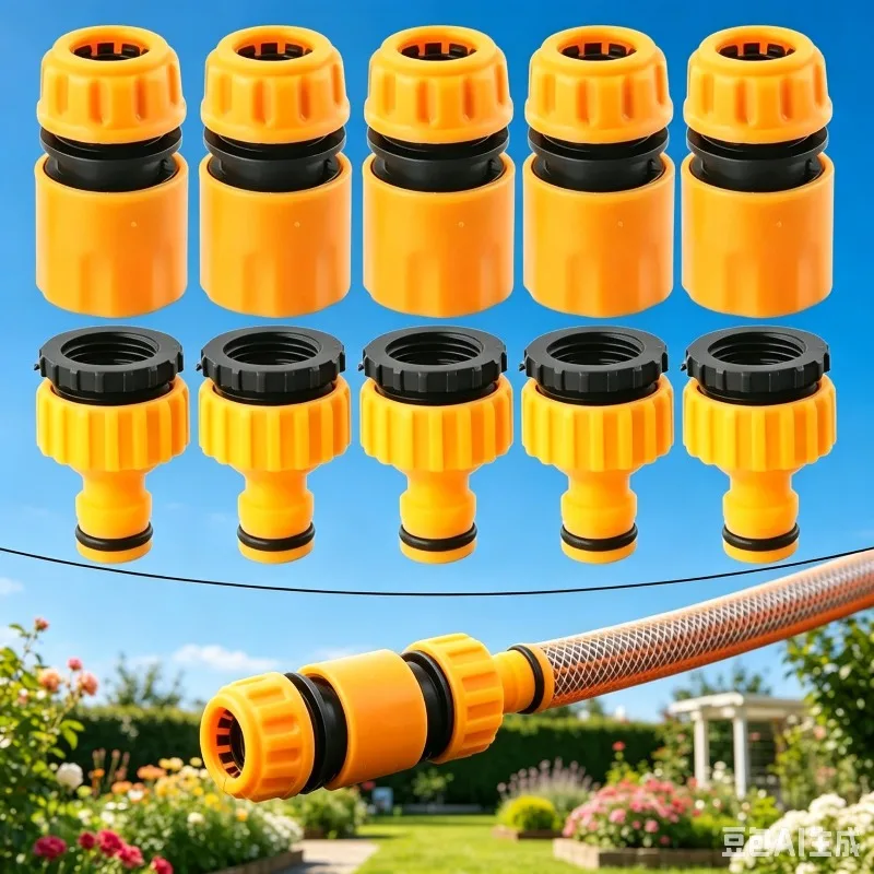 10pcs Hose Faucet Connector Hose Faucet Threaded Connector Faucet Adapter Greenhouse Watering Universal 4-point Connector