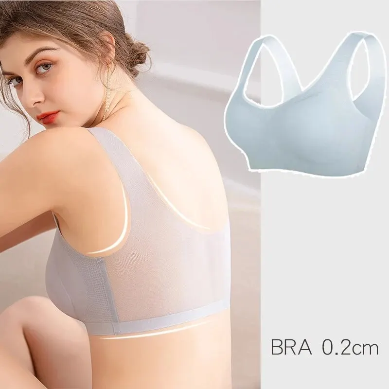 Plus Size Bra 4XL Seamless Bras For Women Underwear Lady Sexy Wireless Breathable Brassiere Push Up Bralette With Pads Top Bras