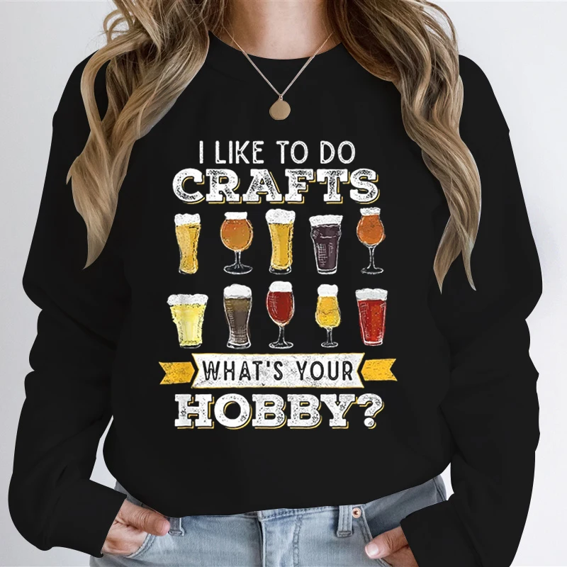 

Beer Craft Beer Brewing Lover Women Graphic Hoodless Sweatshirt Funny Harajuku Fashion Hoddies Autumn Clothes Women Sweatshirts