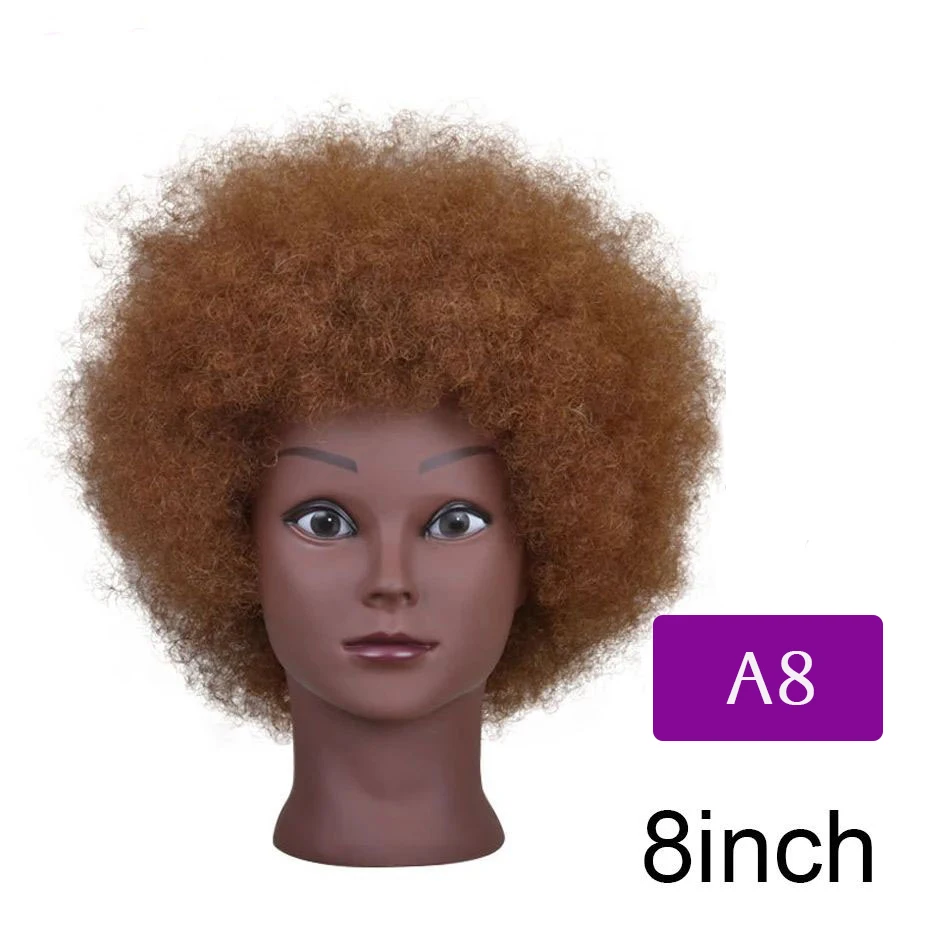 Afro Mannequin heads with 100% real hair, Hair doll training, head Practice styling Braided hair exercises