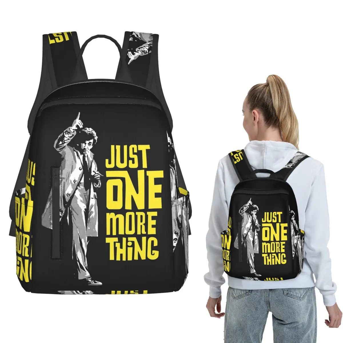Columbo - Just One More Thing Backpack Daypack Boys Girls BookBag School Bag Shoulder Bags for Men Women