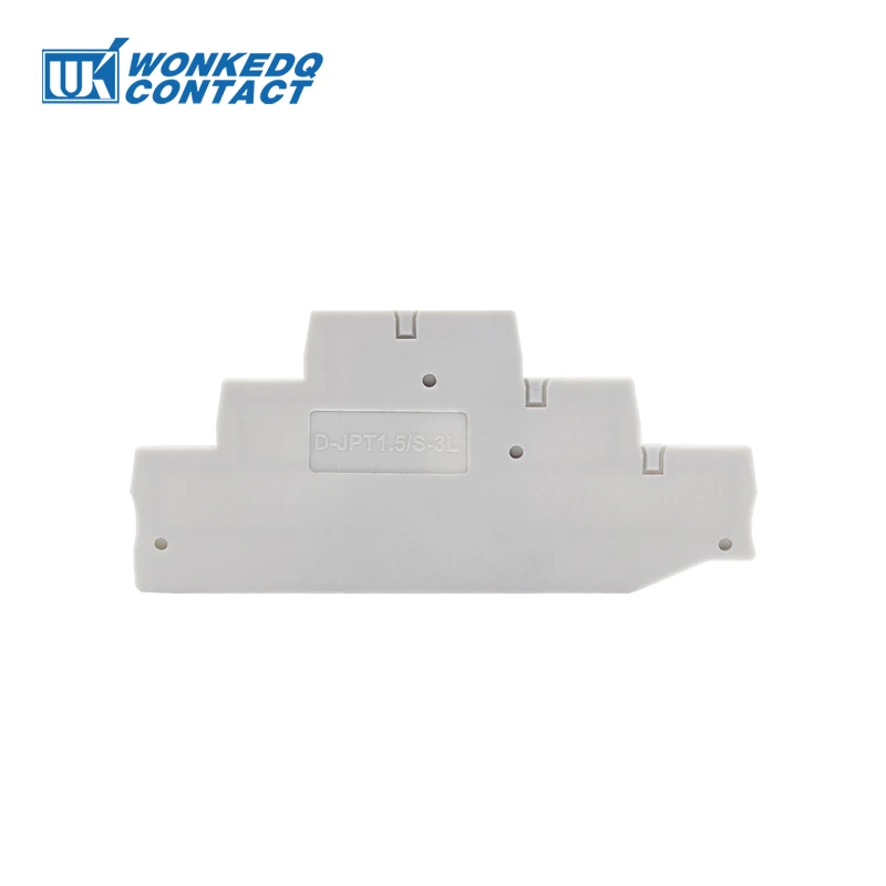 1Pc D-PT 1.5-3L Terminal Cover Plate For PT1.5 3 Level Connector Din Rail Termin Blocks Accessories D-PT1.5-3L Plug End Cover