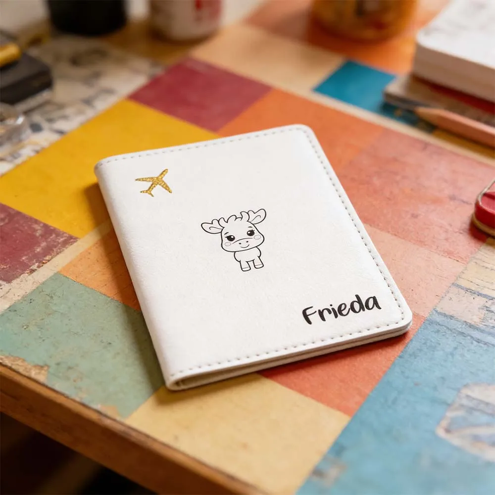 1pc Personalized Name Passport Cover Husband Gift Leather Passport Cover for Women Handmade Design