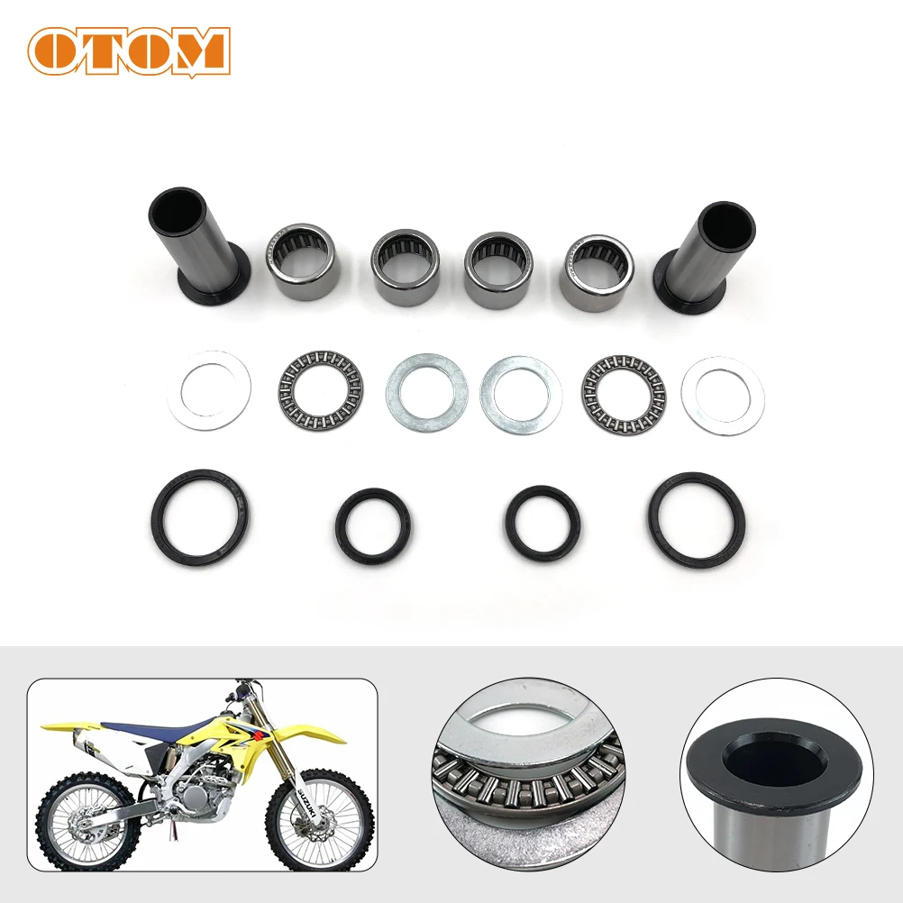 OTOM Motorcycle Swingarm Maintenance Parts Needle Roller Bearing Oil Seal Bushing For SUZUKI RM125 RM250 RMZ 250 450 Rocker Arm