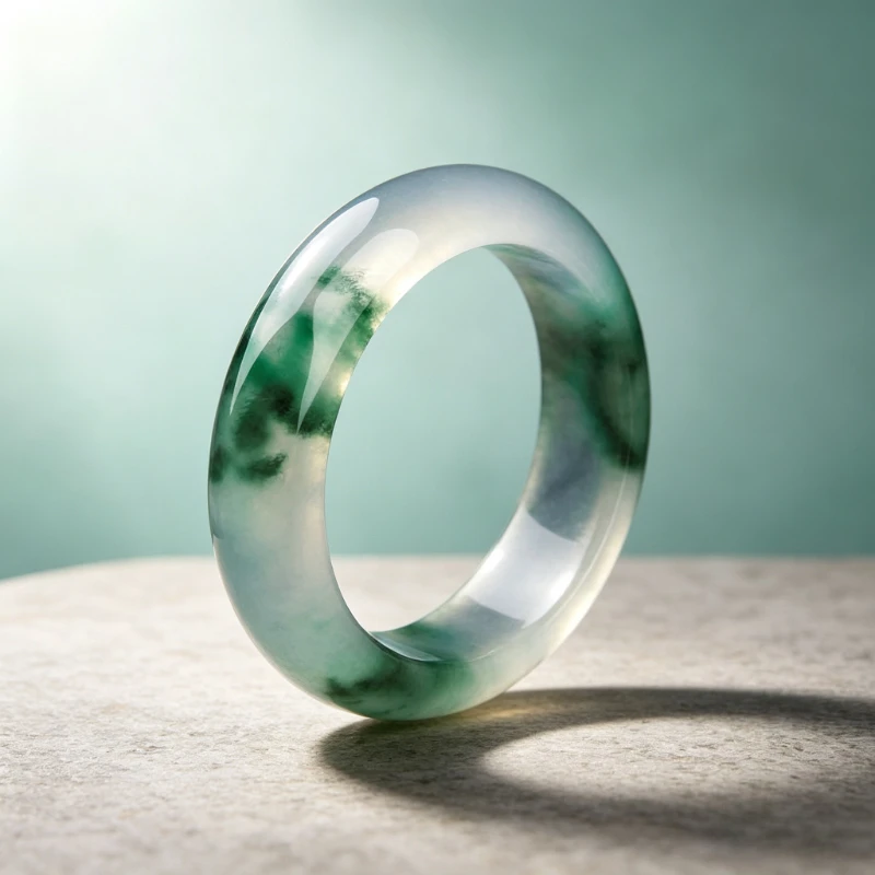 Retro Ethnic Wind Quartzite Jade Green Flower Flat Bar Bracelet
