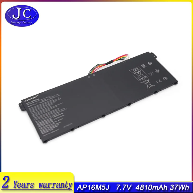 JCLJF AP16M5J Laptop Battery Acer Aspire 1 for Aspire 3 A315-21 A315-51 ES1 A114 A315 KT.00205.004 7.7V 4810mAh 37WH