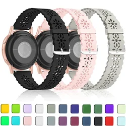 Sport Lace band for samsung galaxy watch 4/5/5 pro/6 classic/Active 2 silicone 20mm 22mm strap women bracelet huawei gt 4-3-2-2e